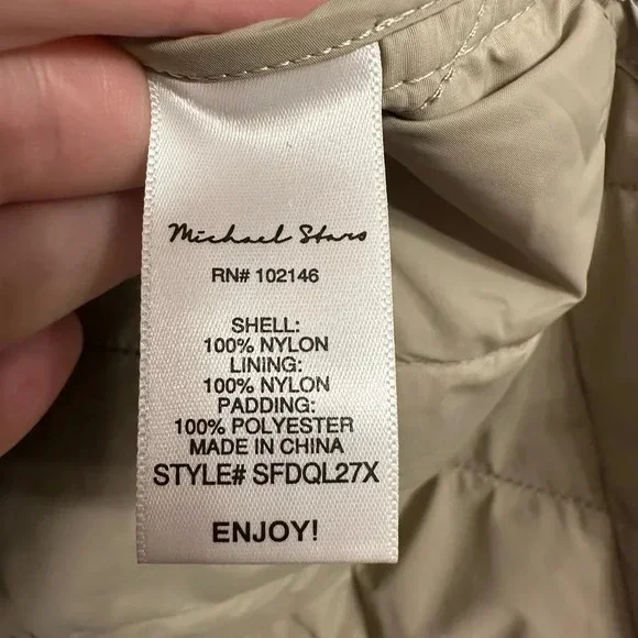 Michael Stars NWT’s Sonnet Snap frontquilted coat. Size 1X